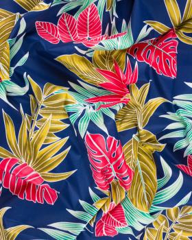 Polynesian fabric MONA MONA Navy Blue - Tissushop